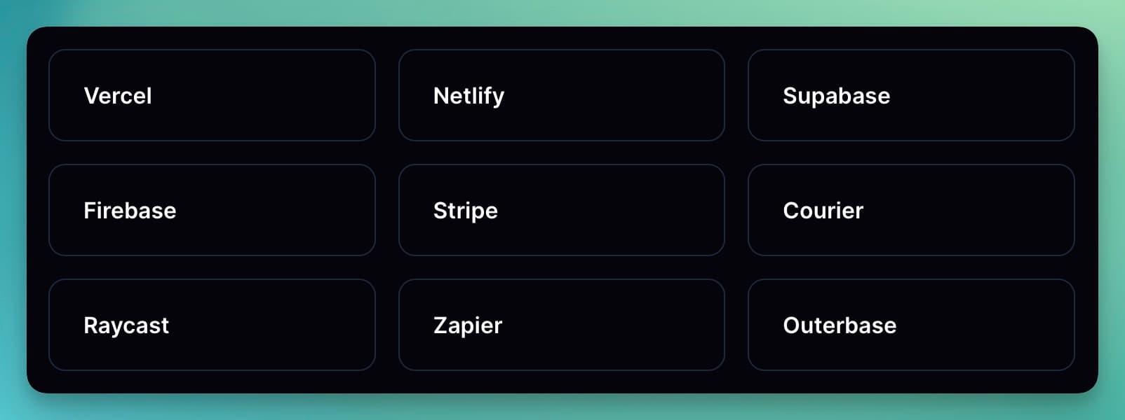 List of integrations coming soon